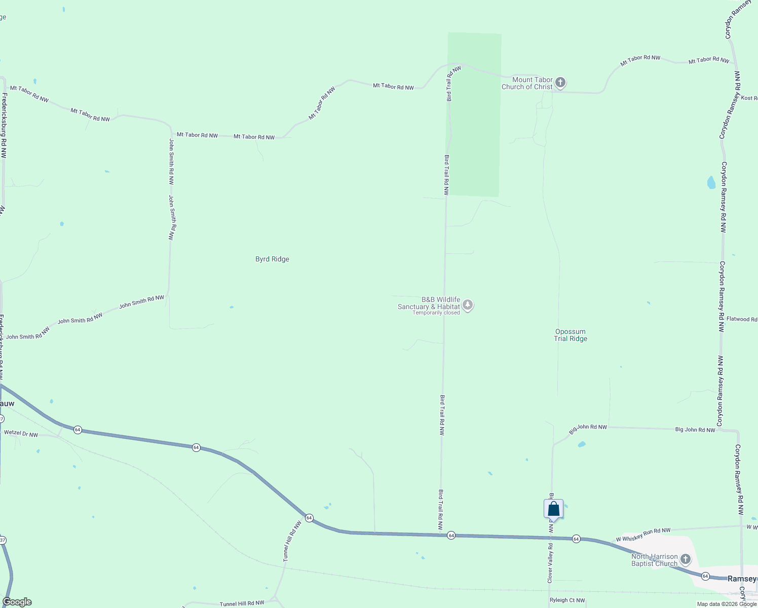 map of restaurants, bars, coffee shops, grocery stores, and more near 3225 Kendall Drive Northwest in Depauw