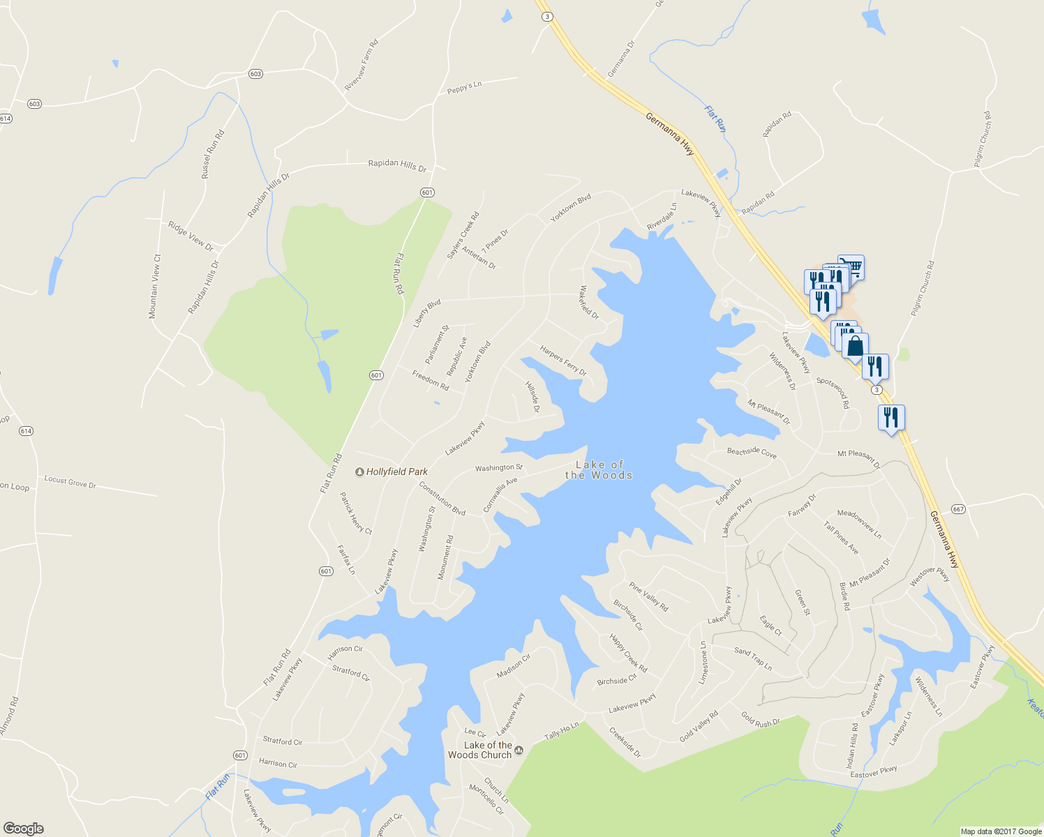 map of restaurants, bars, coffee shops, grocery stores, and more near 108 Sunset Court in Locust Grove