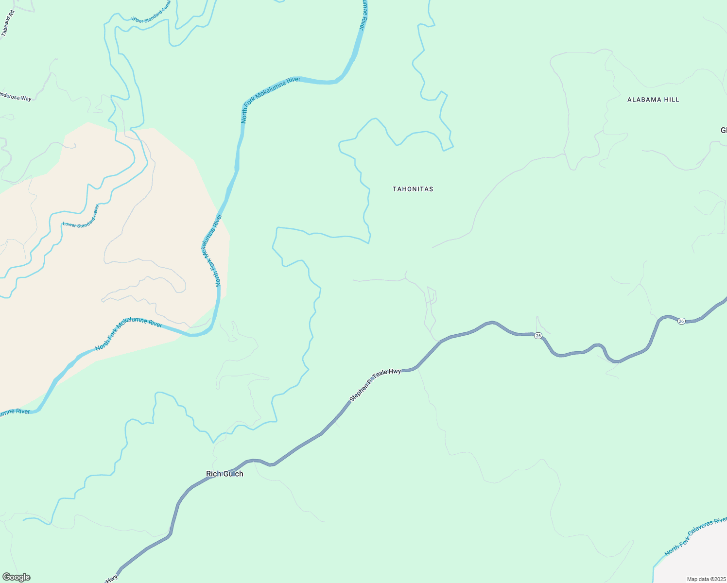 map of restaurants, bars, coffee shops, grocery stores, and more near 511 Diamond Lane in Mokelumne Hill