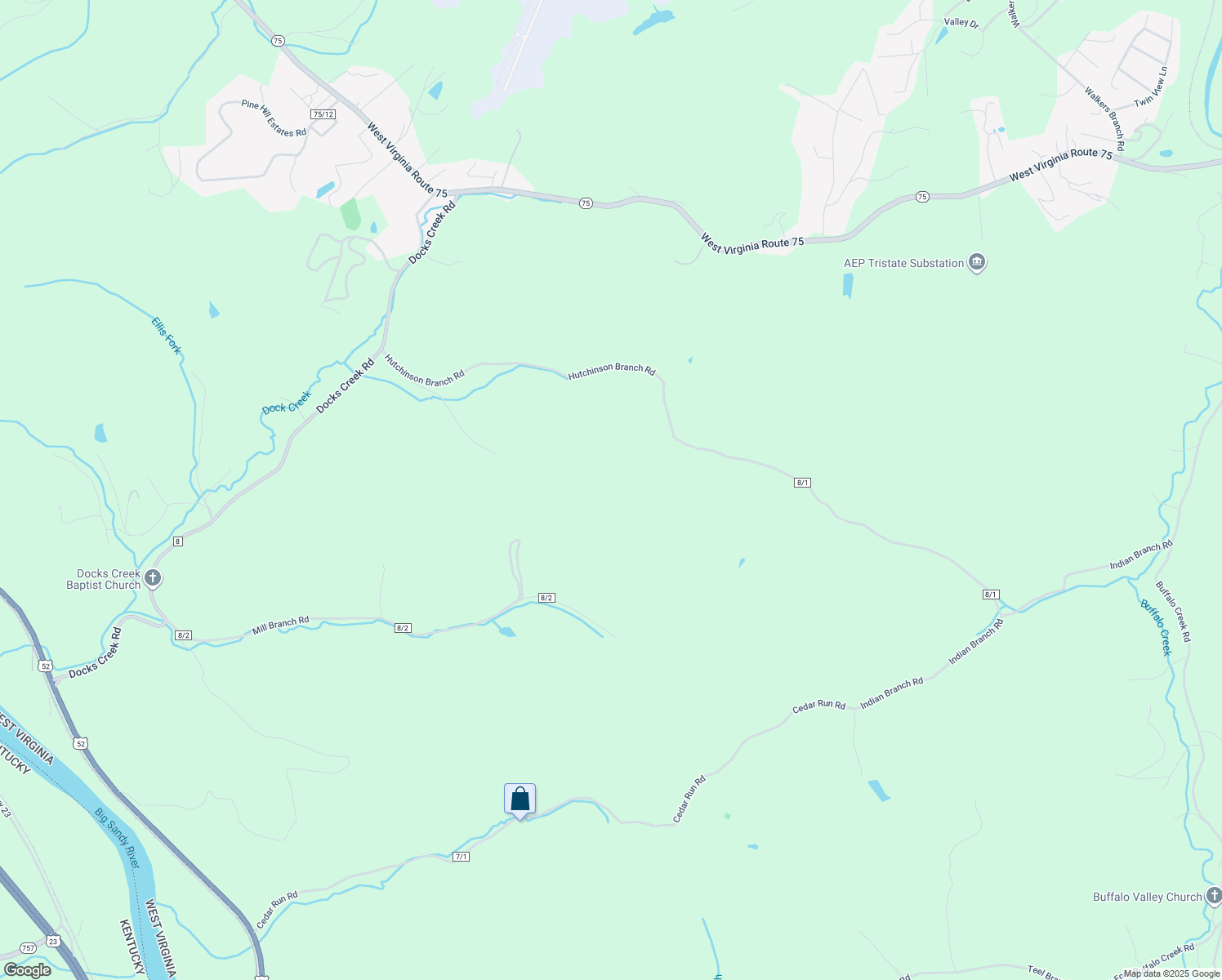 map of restaurants, bars, coffee shops, grocery stores, and more near in Kenova