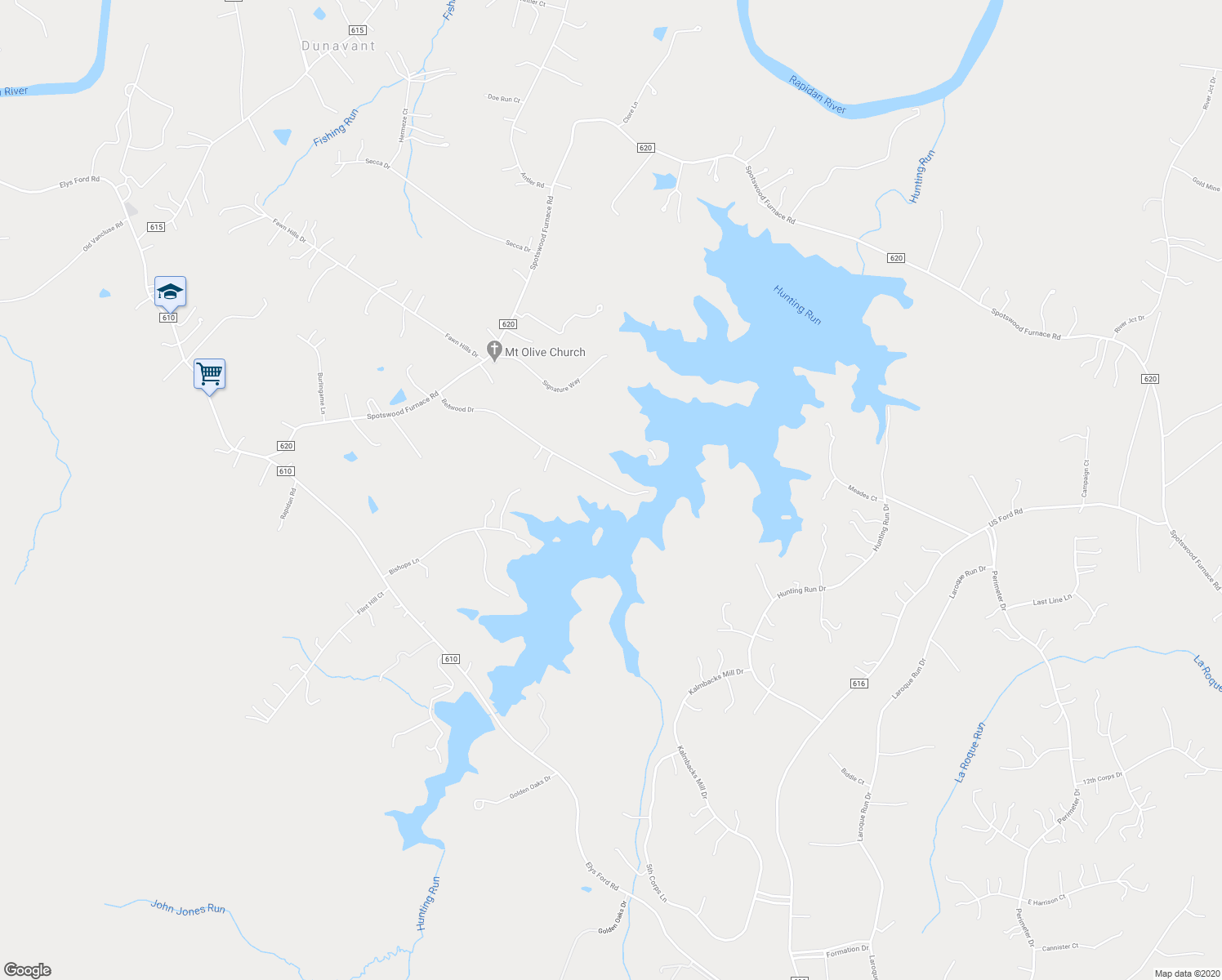 map of restaurants, bars, coffee shops, grocery stores, and more near 9104 Bellwood Drive in Fredericksburg