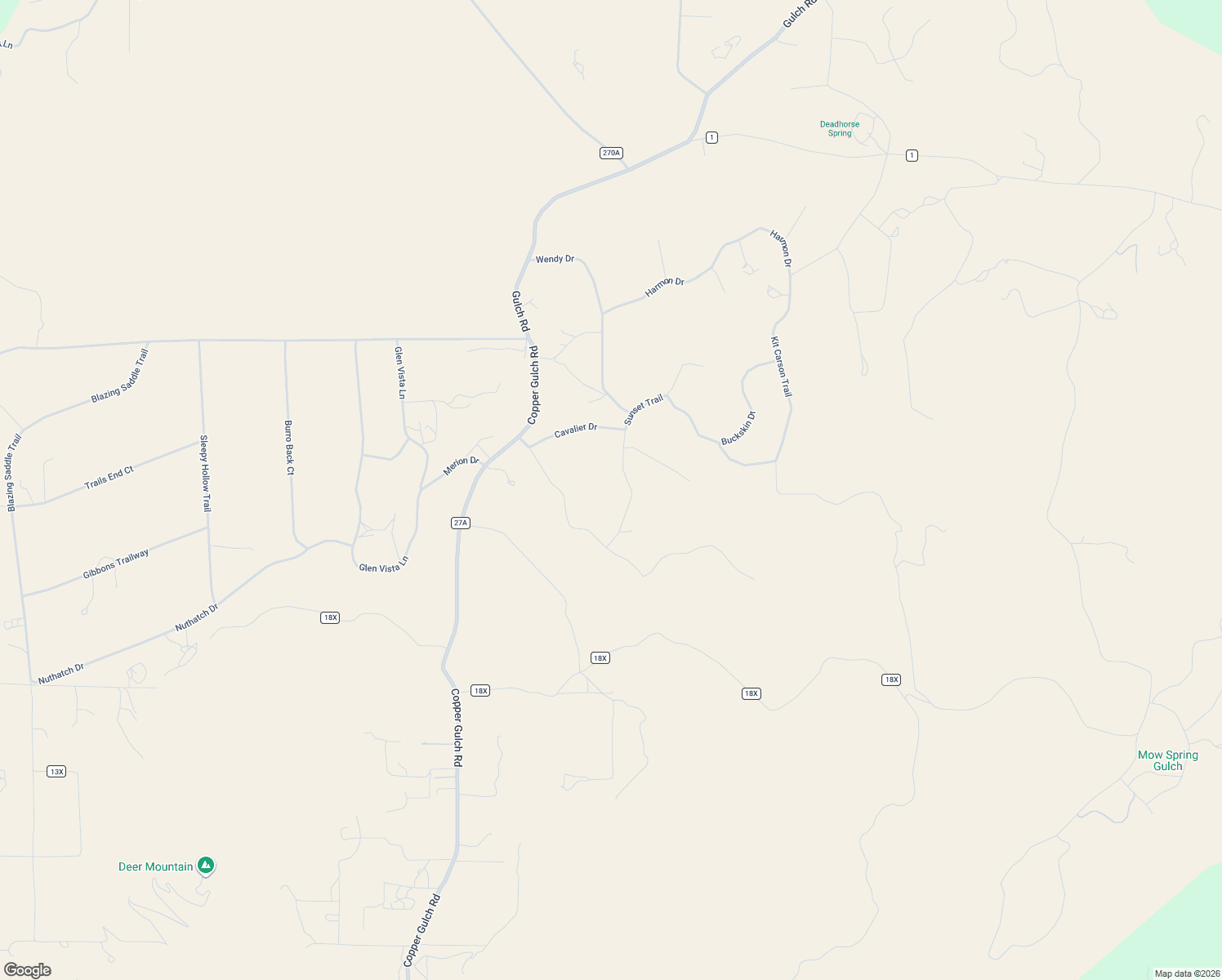 map of restaurants, bars, coffee shops, grocery stores, and more near 171 Sunset Trail in Cotopaxi