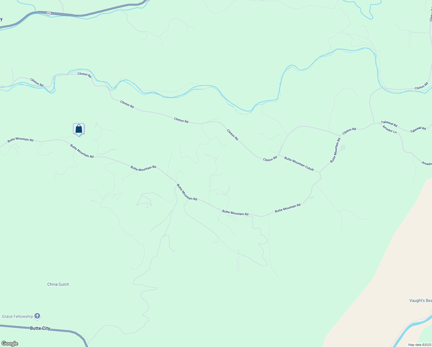 map of restaurants, bars, coffee shops, grocery stores, and more near 16875 Aubry Lane in Jackson