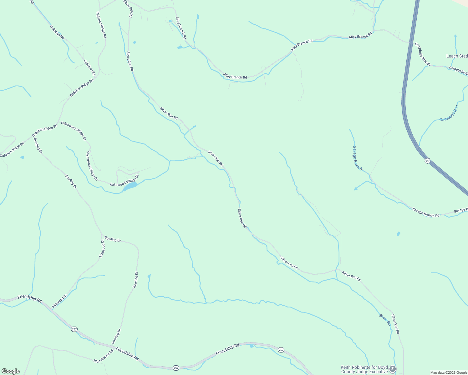 map of restaurants, bars, coffee shops, grocery stores, and more near 16816 Silver Run Road in Catlettsburg