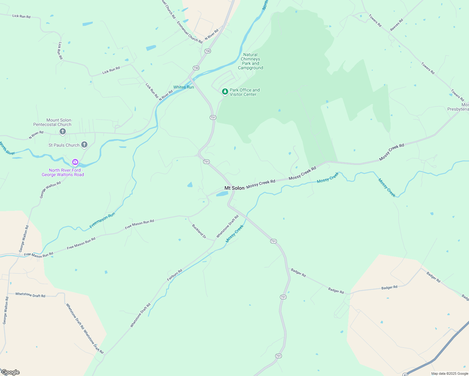 map of restaurants, bars, coffee shops, grocery stores, and more near in Mount Solon