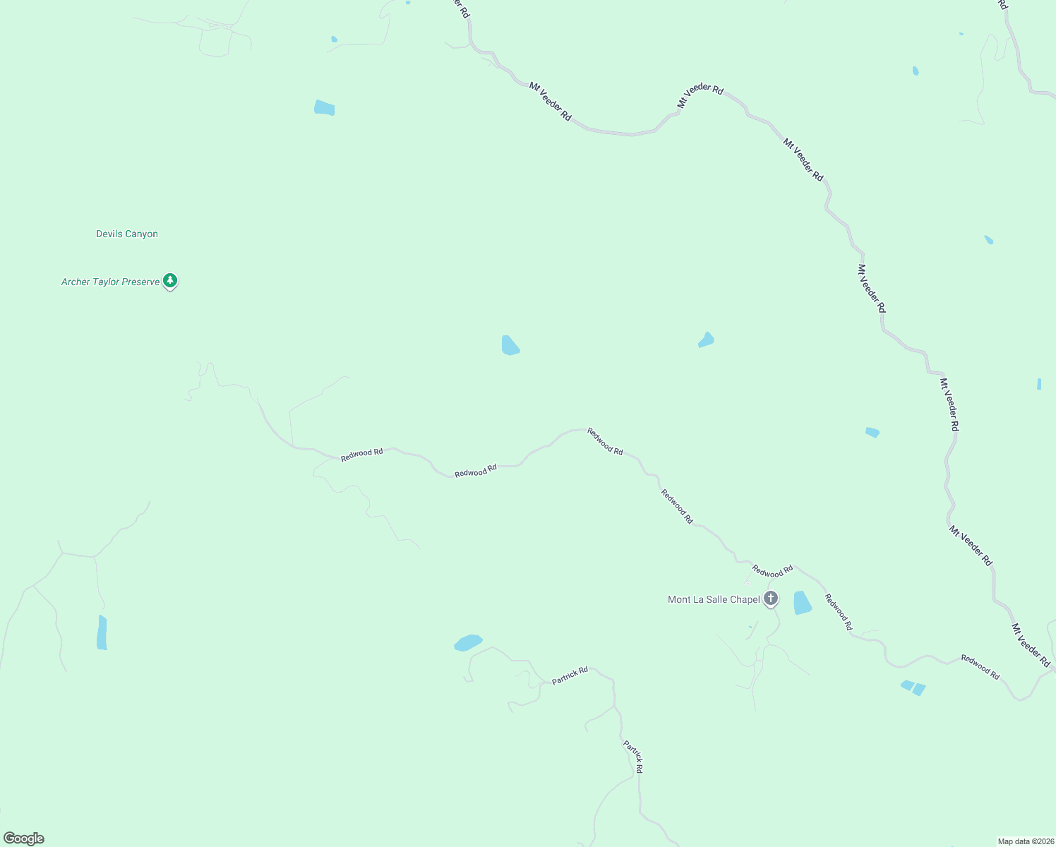 map of restaurants, bars, coffee shops, grocery stores, and more near 4640 Redwood Road in Napa