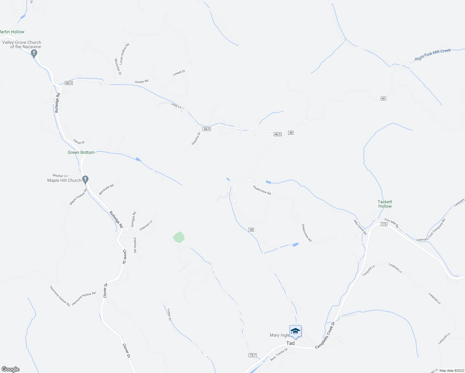 map of restaurants, bars, coffee shops, grocery stores, and more near Getaway Lane in Charleston