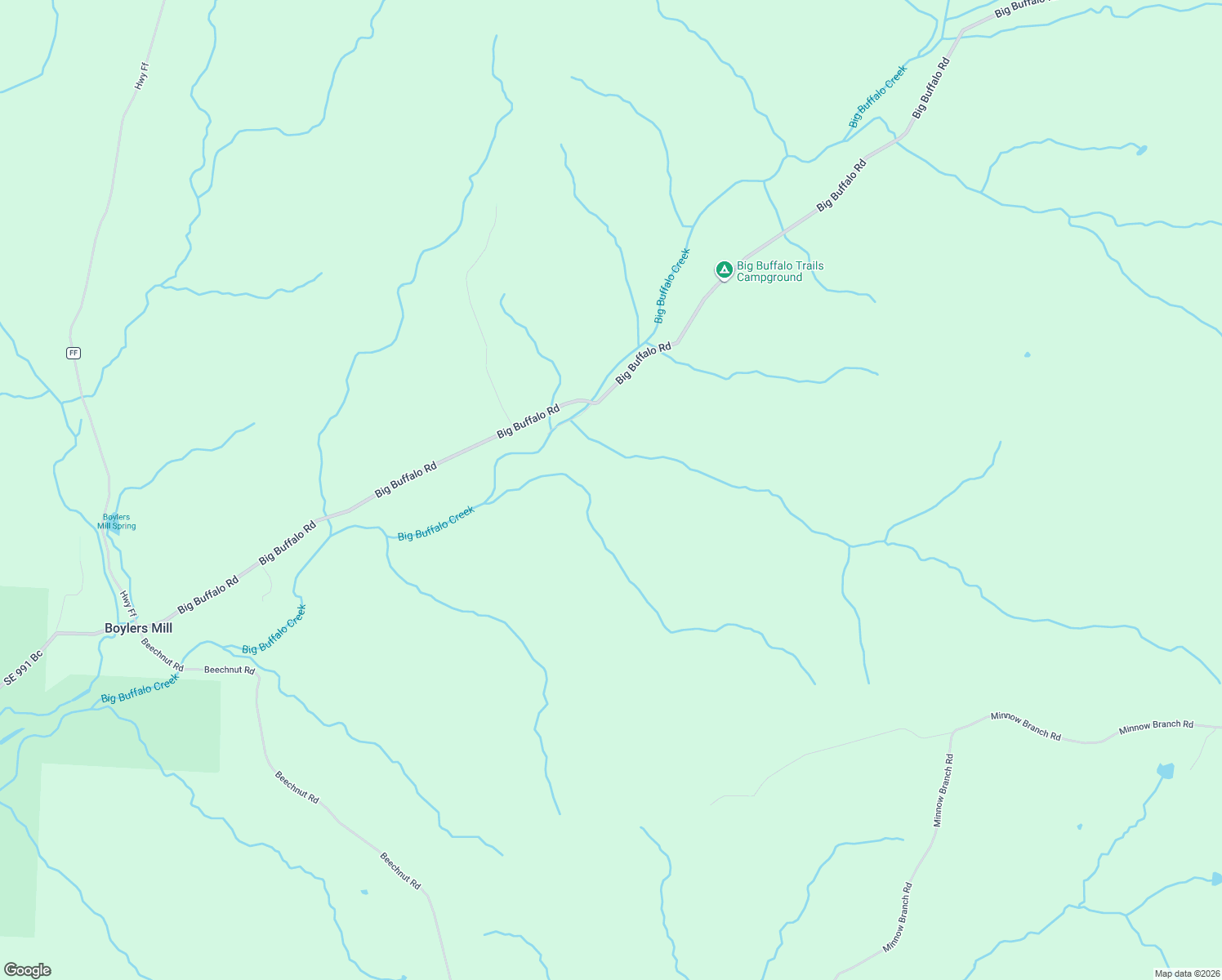 map of restaurants, bars, coffee shops, grocery stores, and more near 1427 Big Buffalo Road in Stover