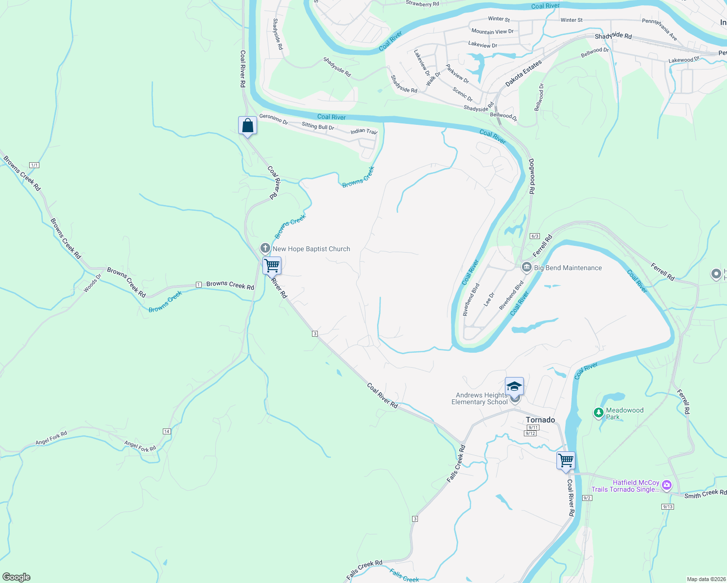map of restaurants, bars, coffee shops, grocery stores, and more near 1424 Vorpe Road in Saint Albans