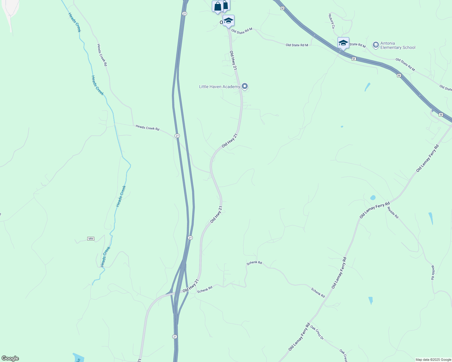 map of restaurants, bars, coffee shops, grocery stores, and more near 4526 Ridge Road in Barnhart