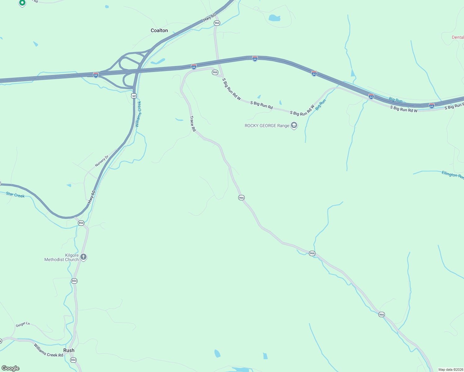 map of restaurants, bars, coffee shops, grocery stores, and more near 10000-15354 Riva Ridge in Rush