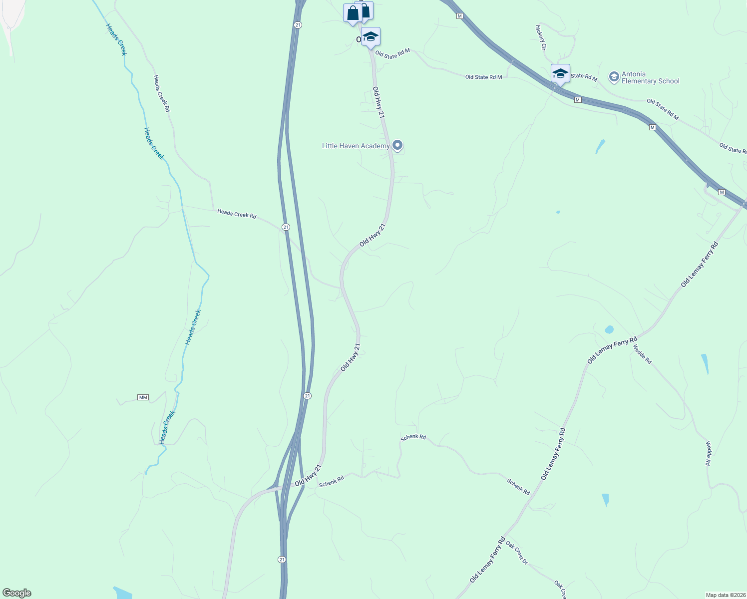 map of restaurants, bars, coffee shops, grocery stores, and more near 4526 Ridge Road in Barnhart