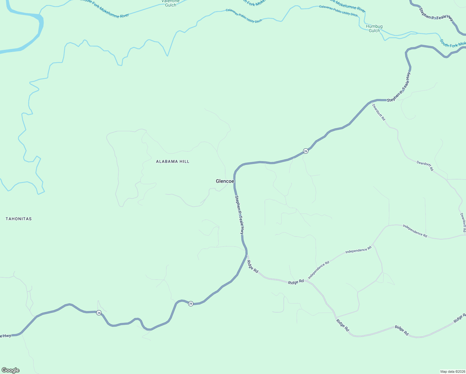 map of restaurants, bars, coffee shops, grocery stores, and more near 16185 Stephen P. Teale Highway in Glencoe