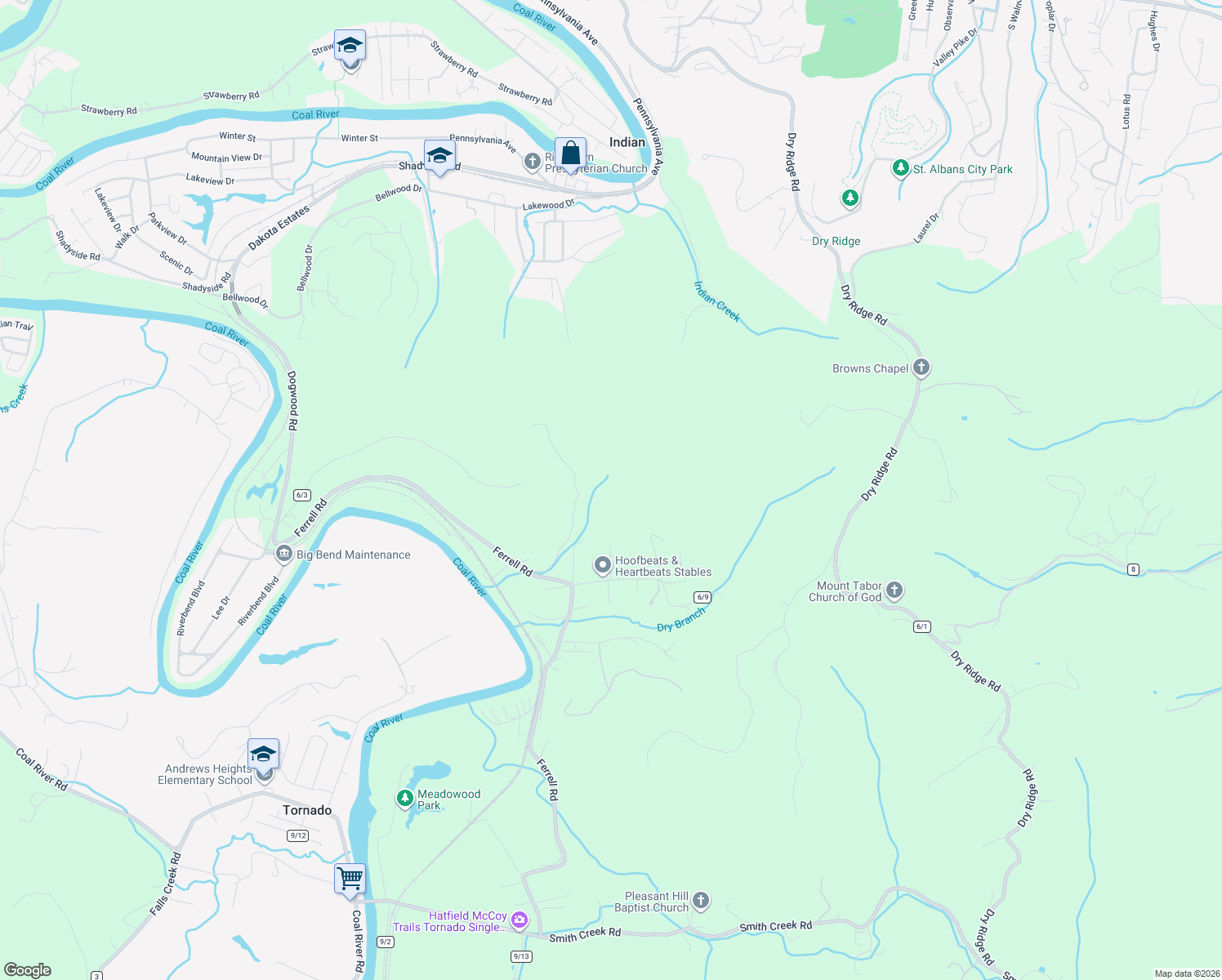 map of restaurants, bars, coffee shops, grocery stores, and more near 422-474 Sexton Road in St. Albans
