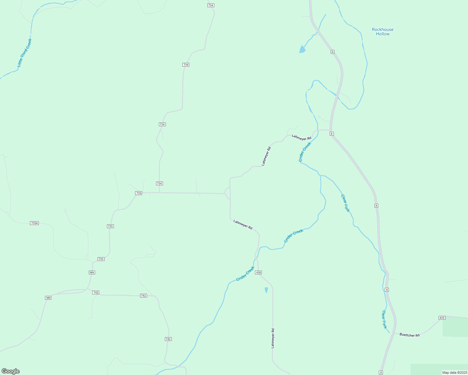 map of restaurants, bars, coffee shops, grocery stores, and more near 2462 Lahmeyer Road in Bland