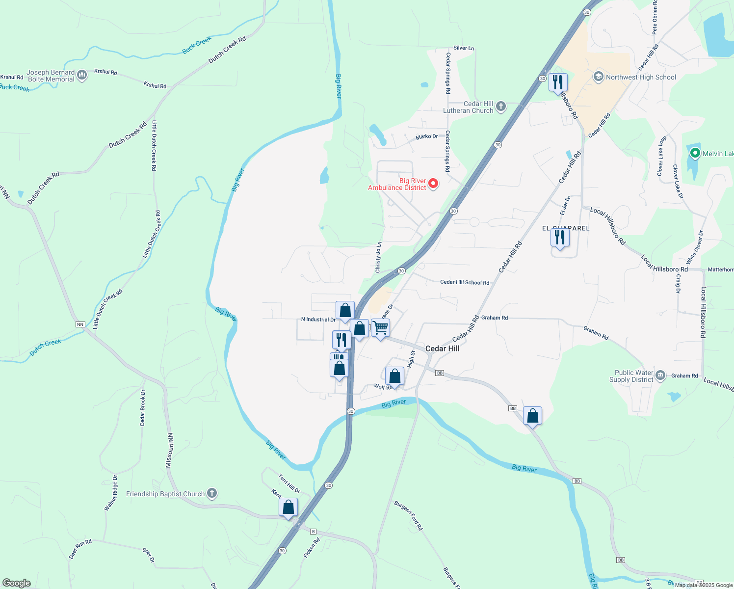 Cedar Hill MO Walk Score