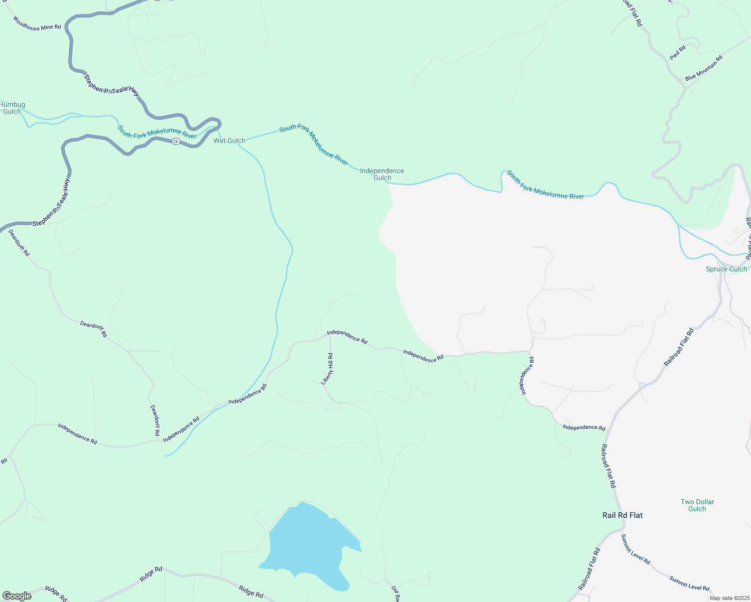 map of restaurants, bars, coffee shops, grocery stores, and more near 2532 Indian River Road in Mokelumne Hill