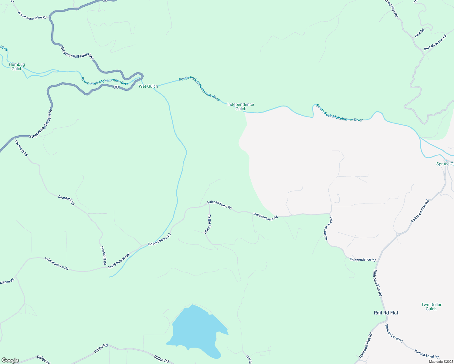 map of restaurants, bars, coffee shops, grocery stores, and more near 2532 Indian River Road in Mokelumne Hill