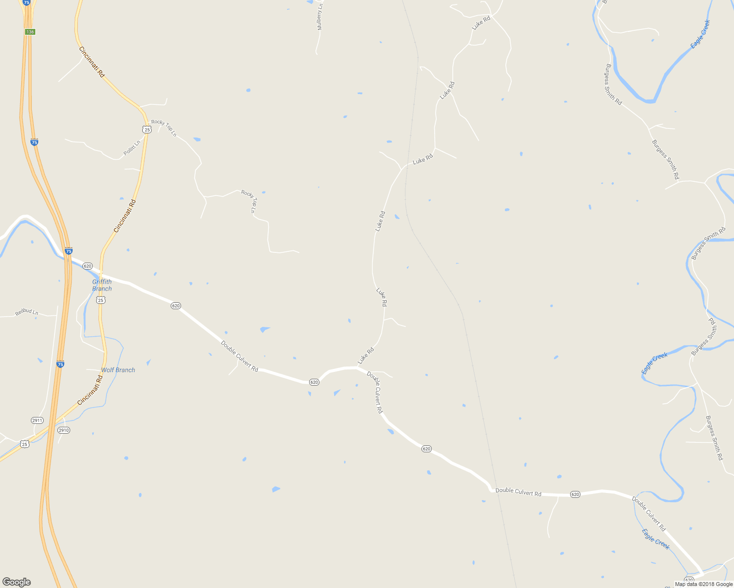 map of restaurants, bars, coffee shops, grocery stores, and more near 278 Luke Road in Sadieville