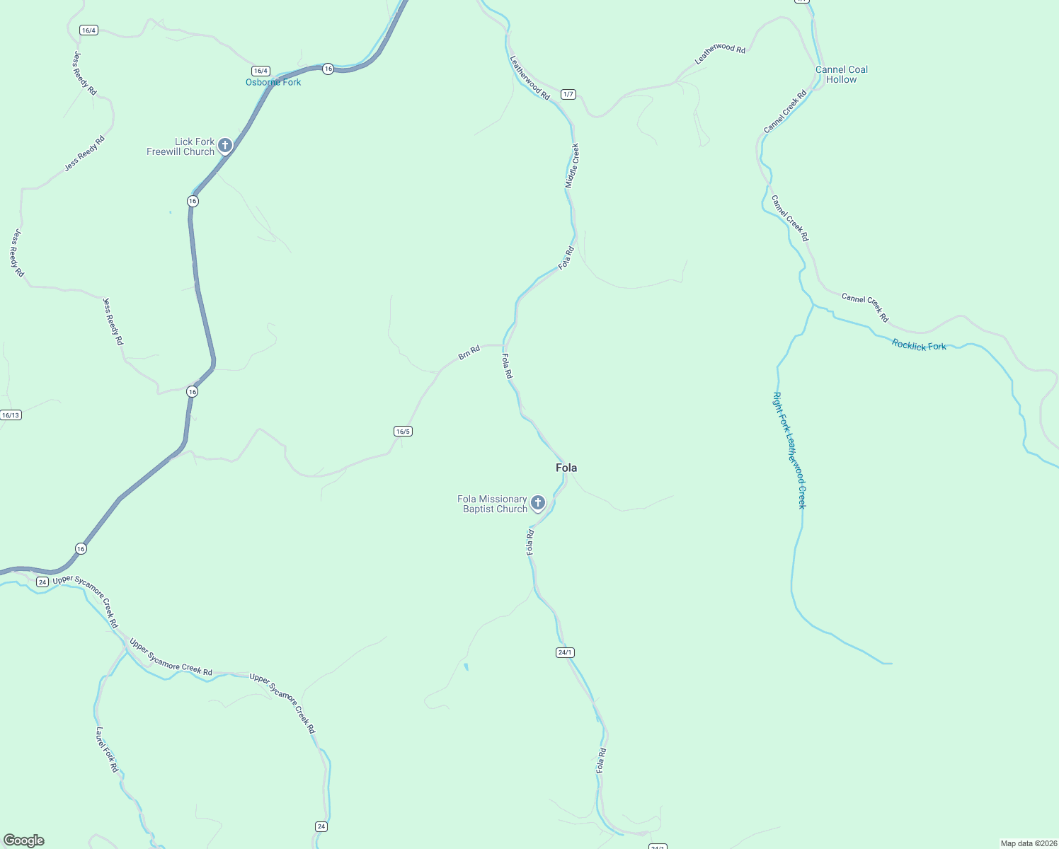 map of restaurants, bars, coffee shops, grocery stores, and more near Fola Road in Bickmore