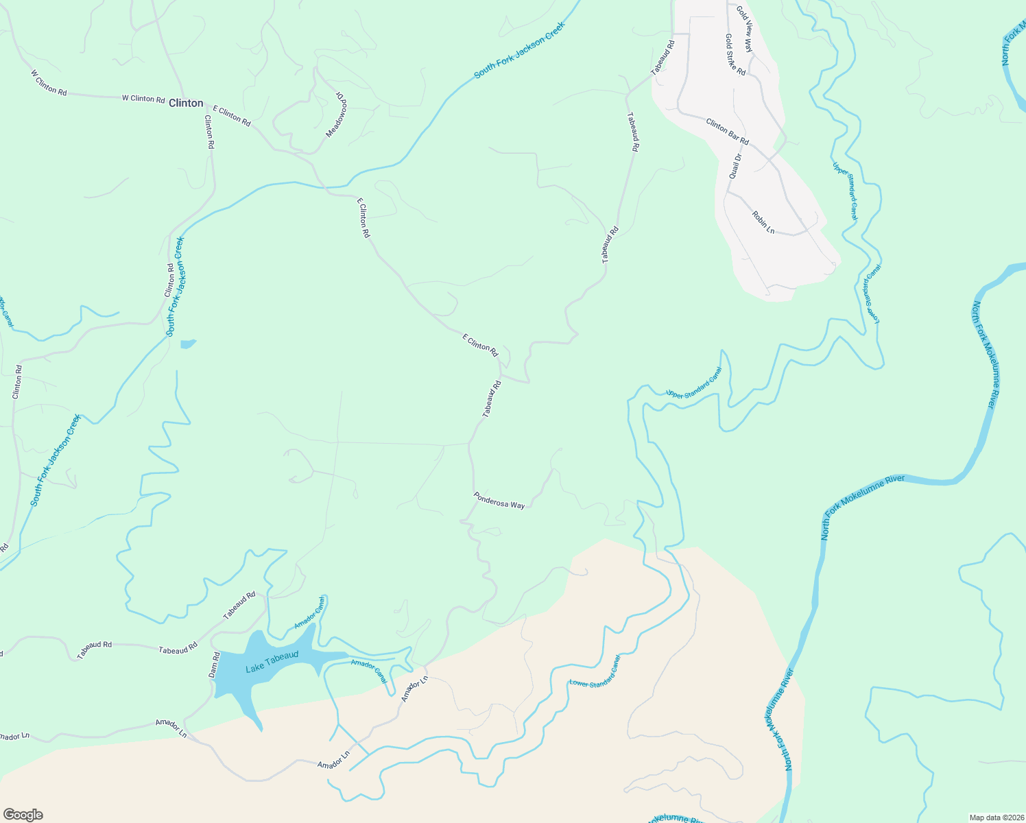 map of restaurants, bars, coffee shops, grocery stores, and more near 10550 Tabeaud Road in Pine Grove