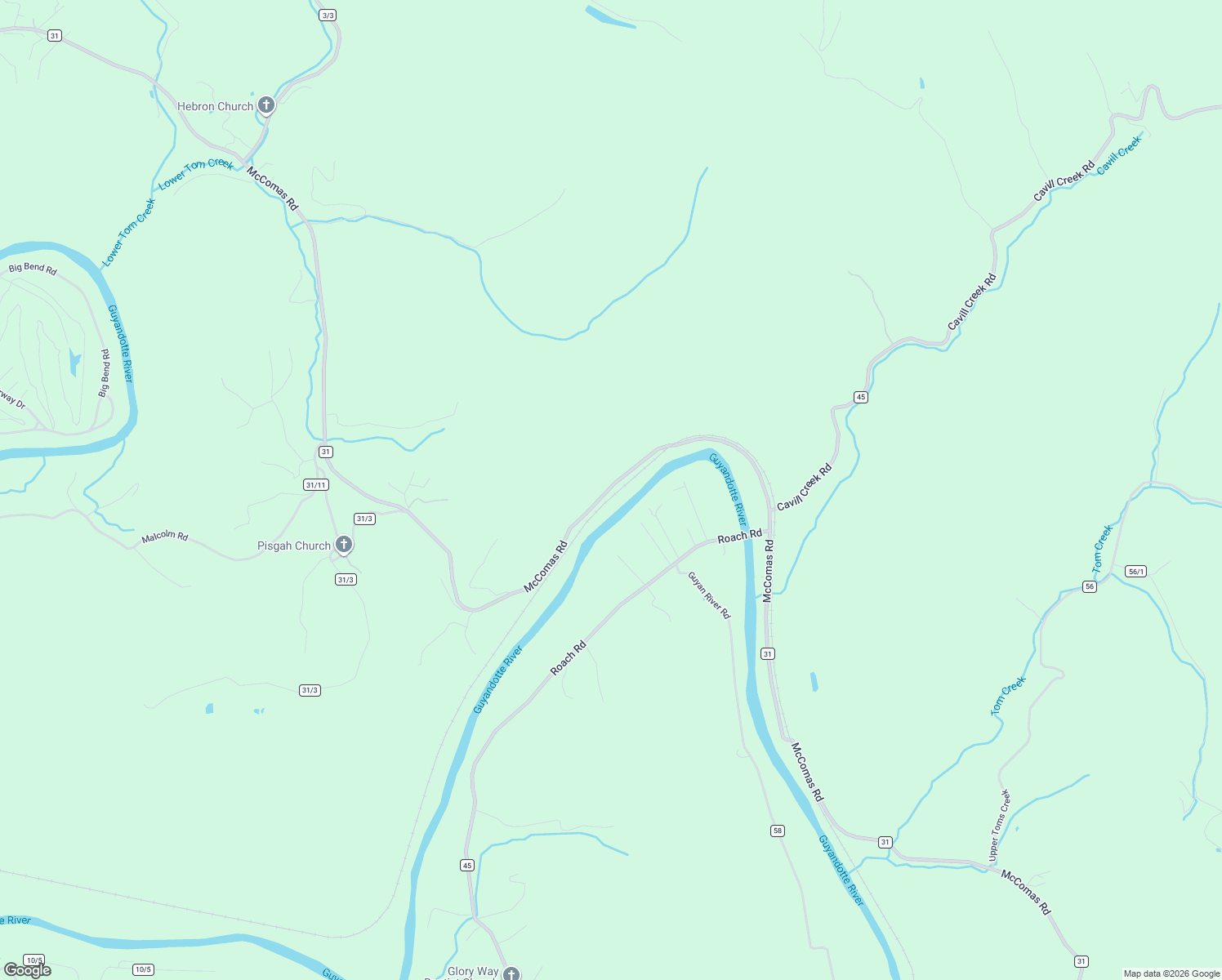 map of restaurants, bars, coffee shops, grocery stores, and more near 3189-3347 McComas Rd in Barboursville