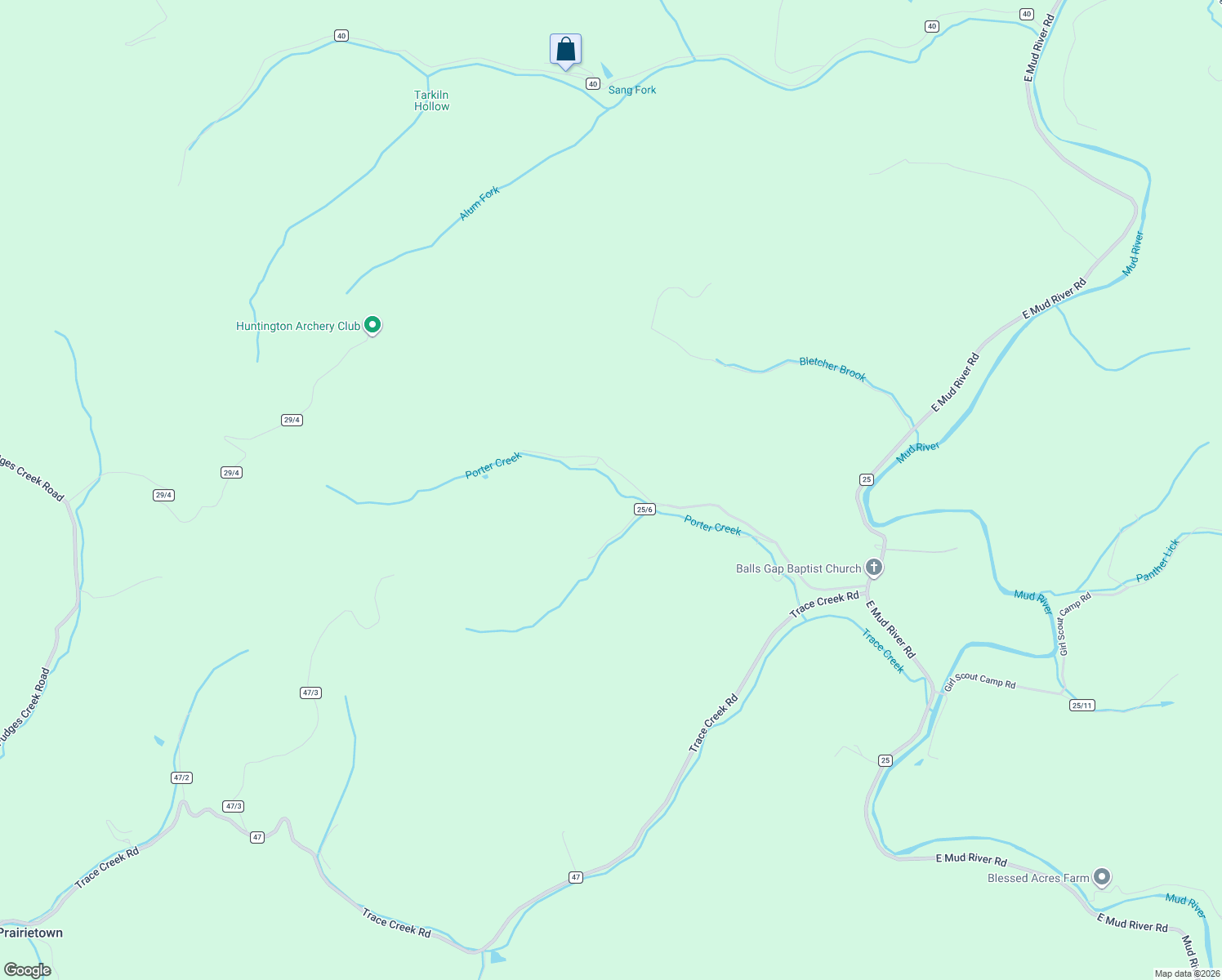 map of restaurants, bars, coffee shops, grocery stores, and more near 1100 Porter Creek Road in Milton
