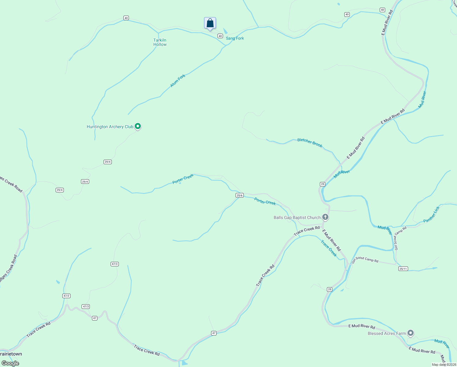 map of restaurants, bars, coffee shops, grocery stores, and more near 1100 Porter Creek Road in Milton