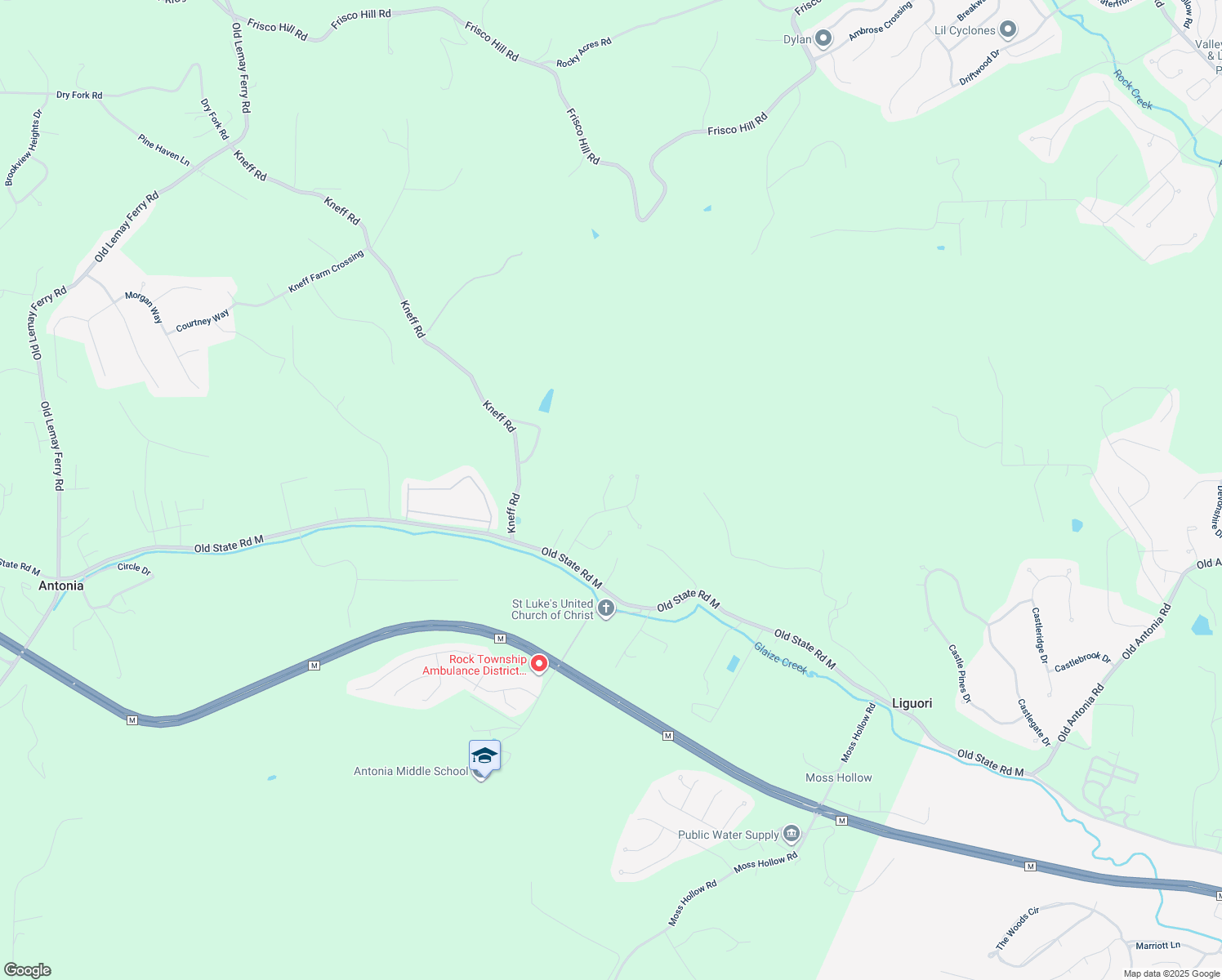 map of restaurants, bars, coffee shops, grocery stores, and more near 518 Glenmeadows Court in Imperial