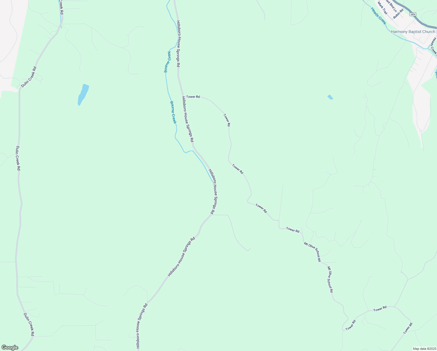 map of restaurants, bars, coffee shops, grocery stores, and more near 5890 Hillsboro-House Springs Road in House Springs