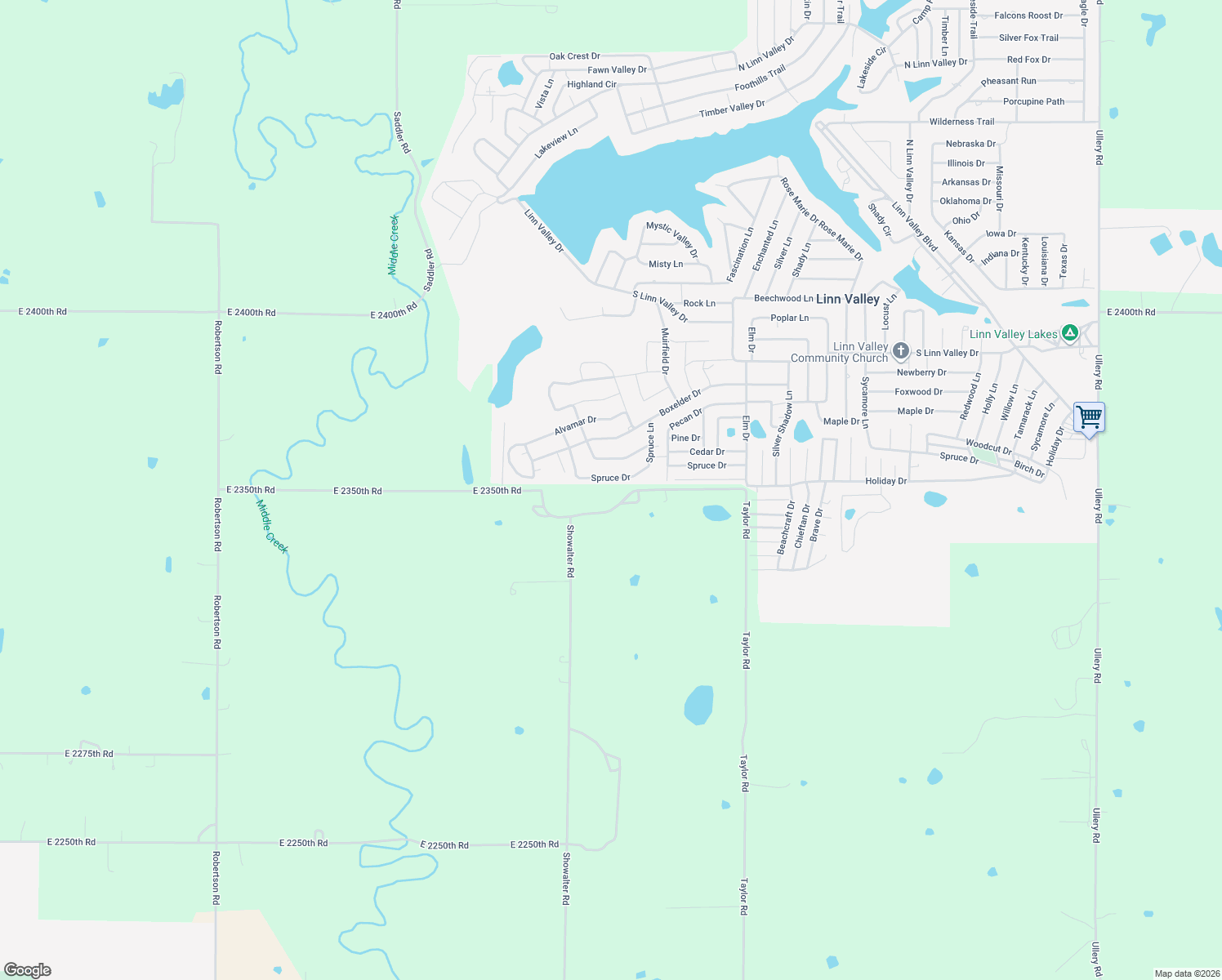 map of restaurants, bars, coffee shops, grocery stores, and more near 20779 East 2350th Road in LaCygne