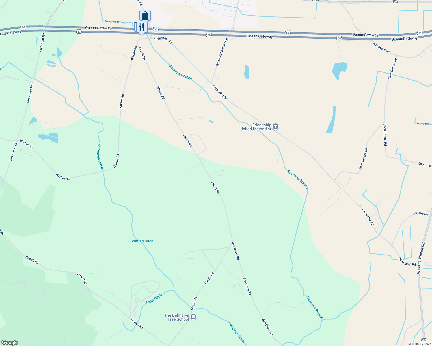 map of restaurants, bars, coffee shops, grocery stores, and more near 6499 Boyers Way in Pittsville
