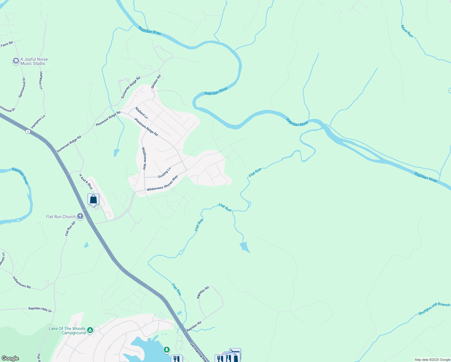 map of restaurants, bars, coffee shops, grocery stores, and more near 2754 Bears Den Drive in Locust Grove