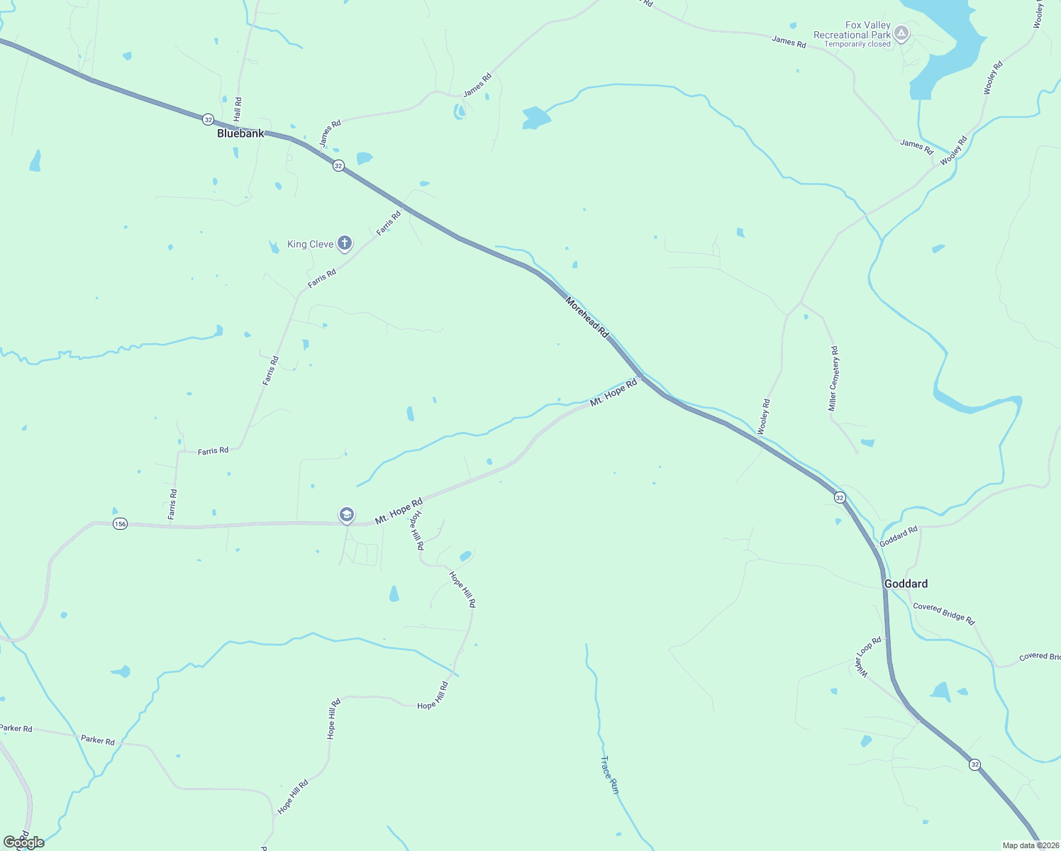 map of restaurants, bars, coffee shops, grocery stores, and more near 424 Mount Hope Road in Flemingsburg
