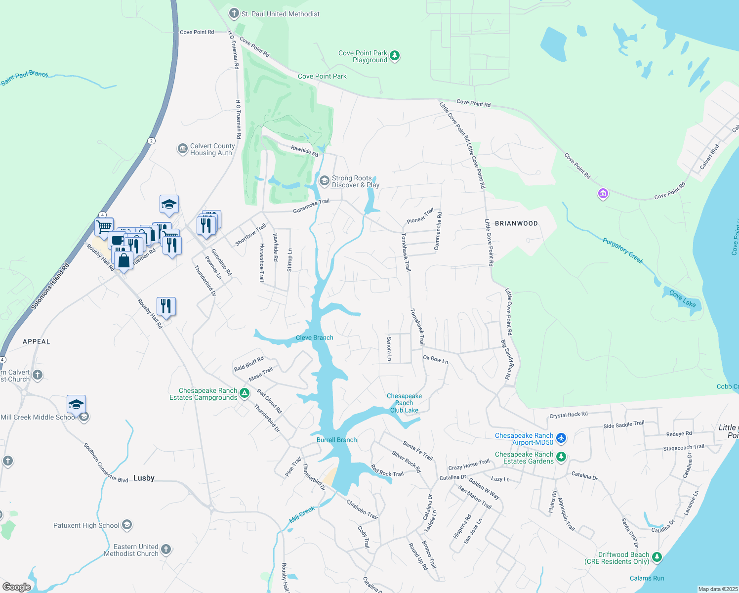 15521 Running Fox Circle, Lusby MD Walk Score