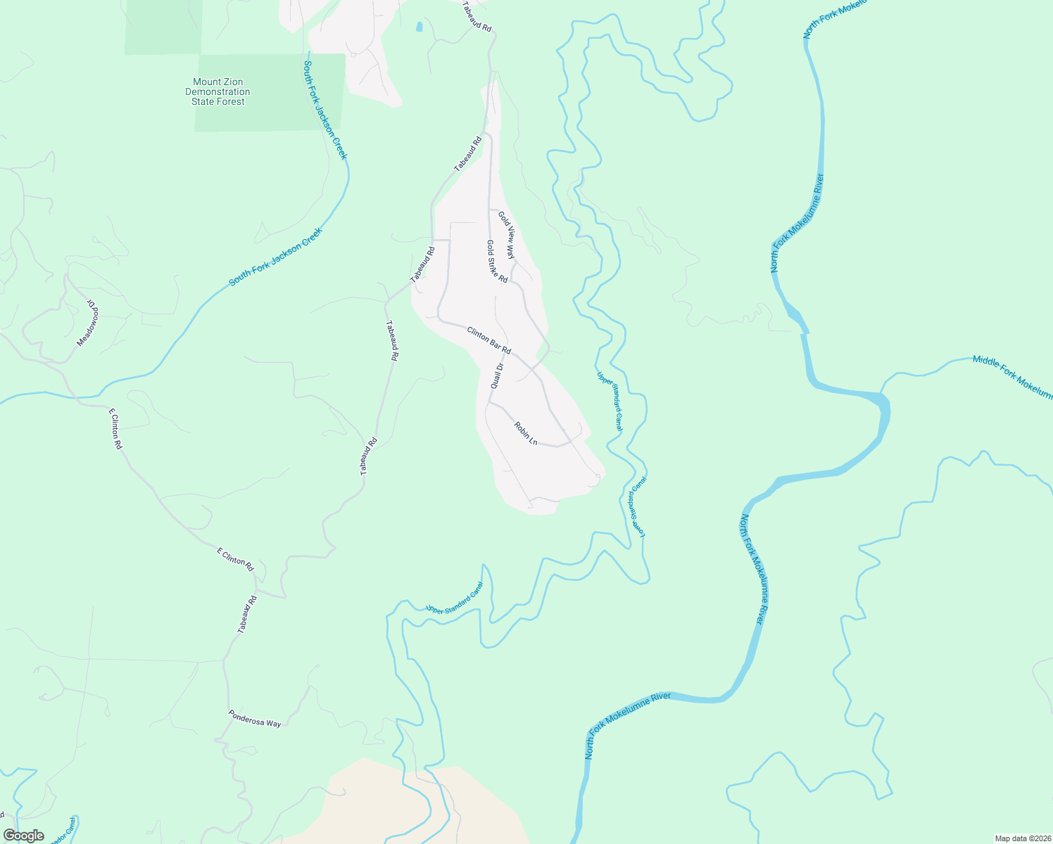map of restaurants, bars, coffee shops, grocery stores, and more near 21335 Robin Lane in Pine Grove