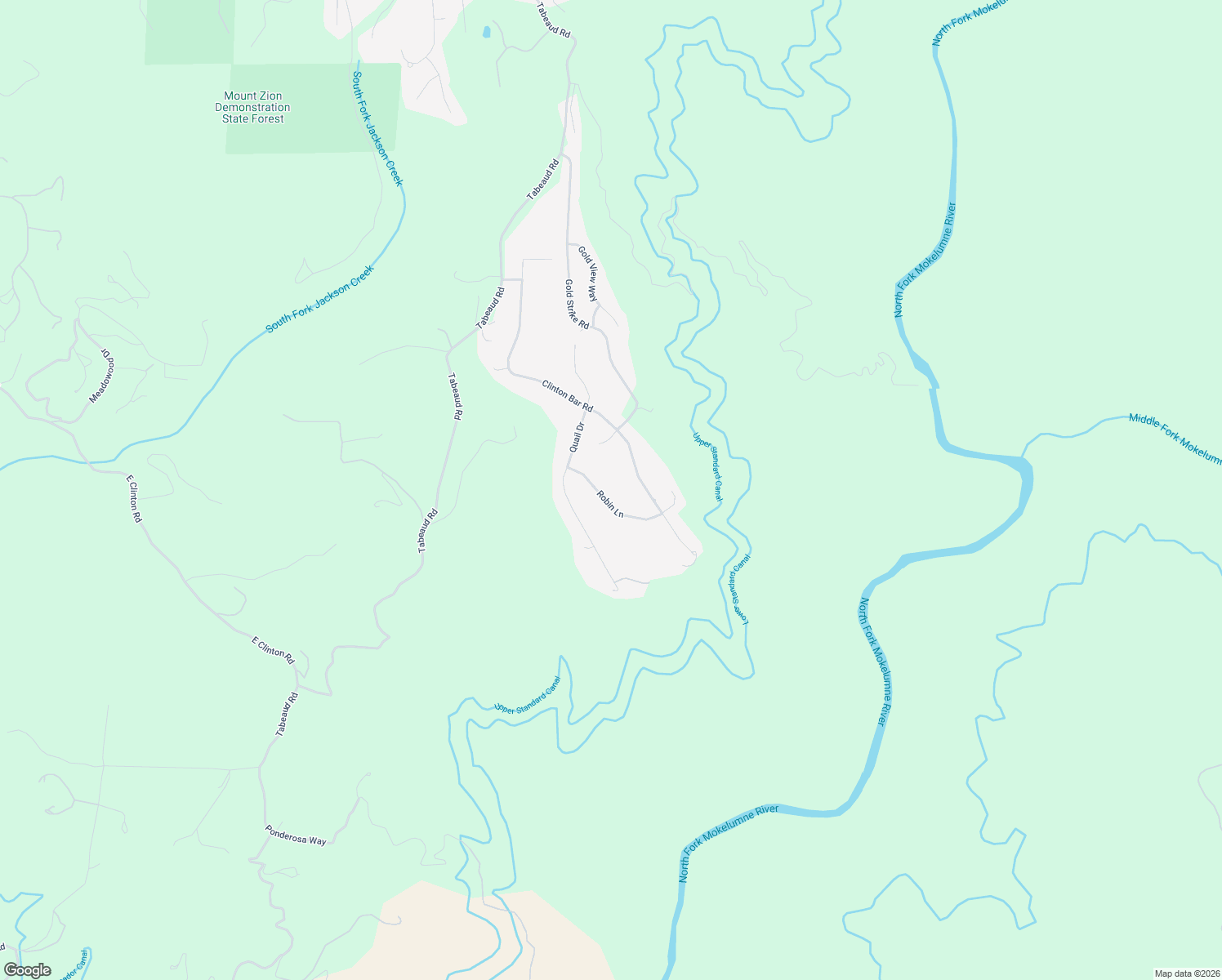 map of restaurants, bars, coffee shops, grocery stores, and more near 21335 Robin Lane in Pine Grove