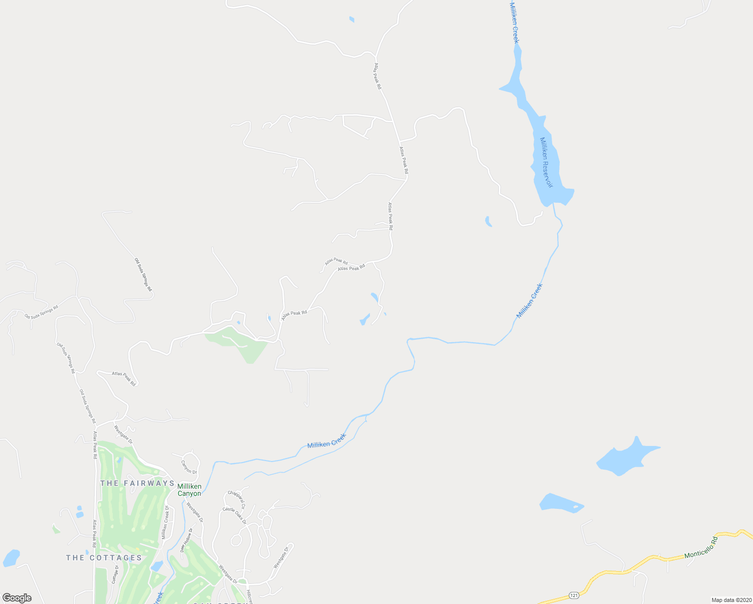 map of restaurants, bars, coffee shops, grocery stores, and more near 2682 Atlas Peak Road in Napa