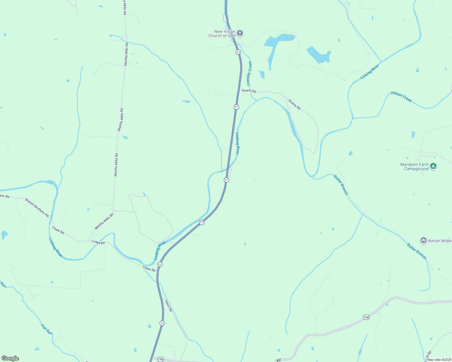 map of restaurants, bars, coffee shops, grocery stores, and more near 3751 Mount Sterling Road in Flemingsburg