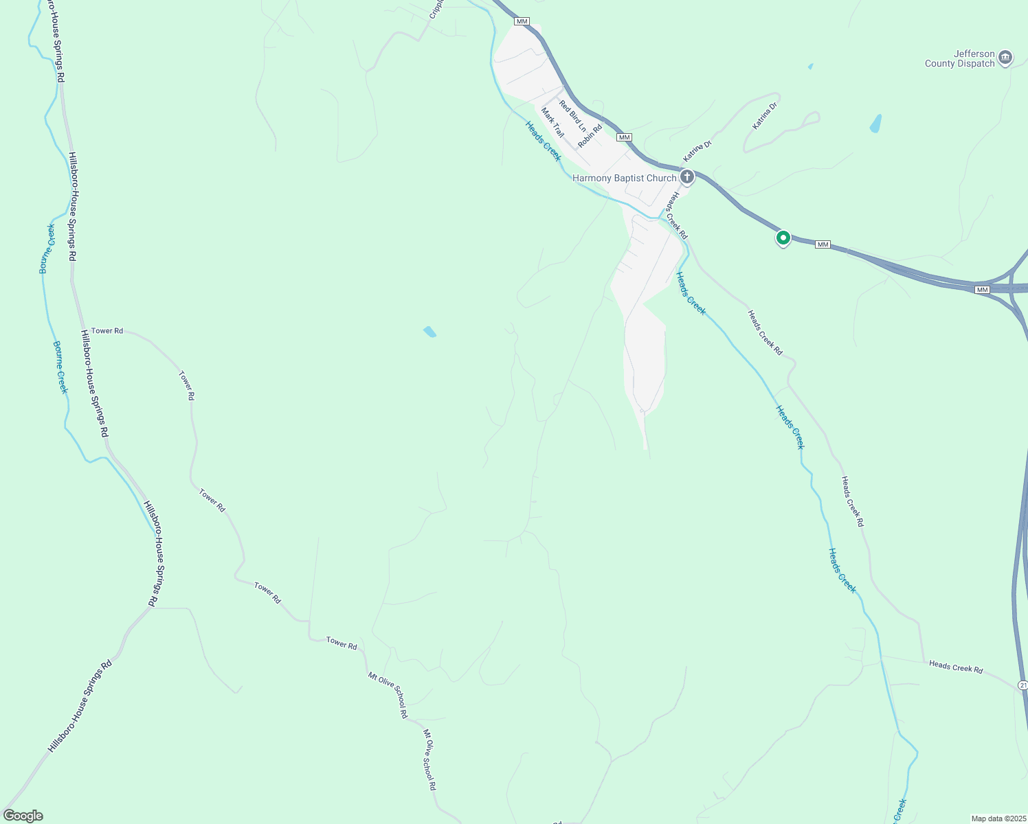 map of restaurants, bars, coffee shops, grocery stores, and more near 5662 Forest Drive in House Springs