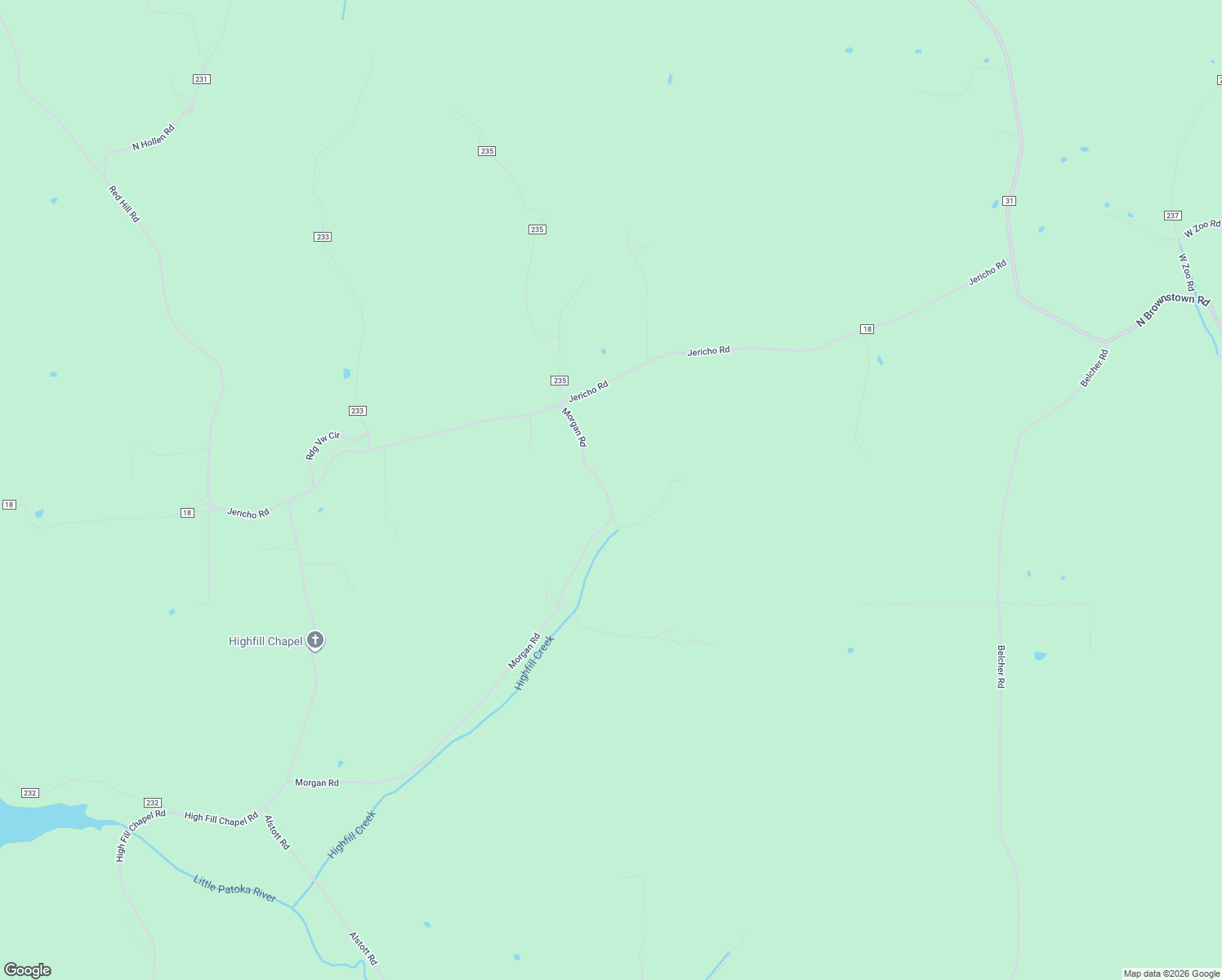 map of restaurants, bars, coffee shops, grocery stores, and more near 2396 Morgan Road in Taswell