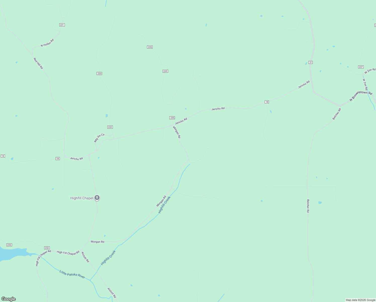 map of restaurants, bars, coffee shops, grocery stores, and more near 2396 Morgan Road in Taswell