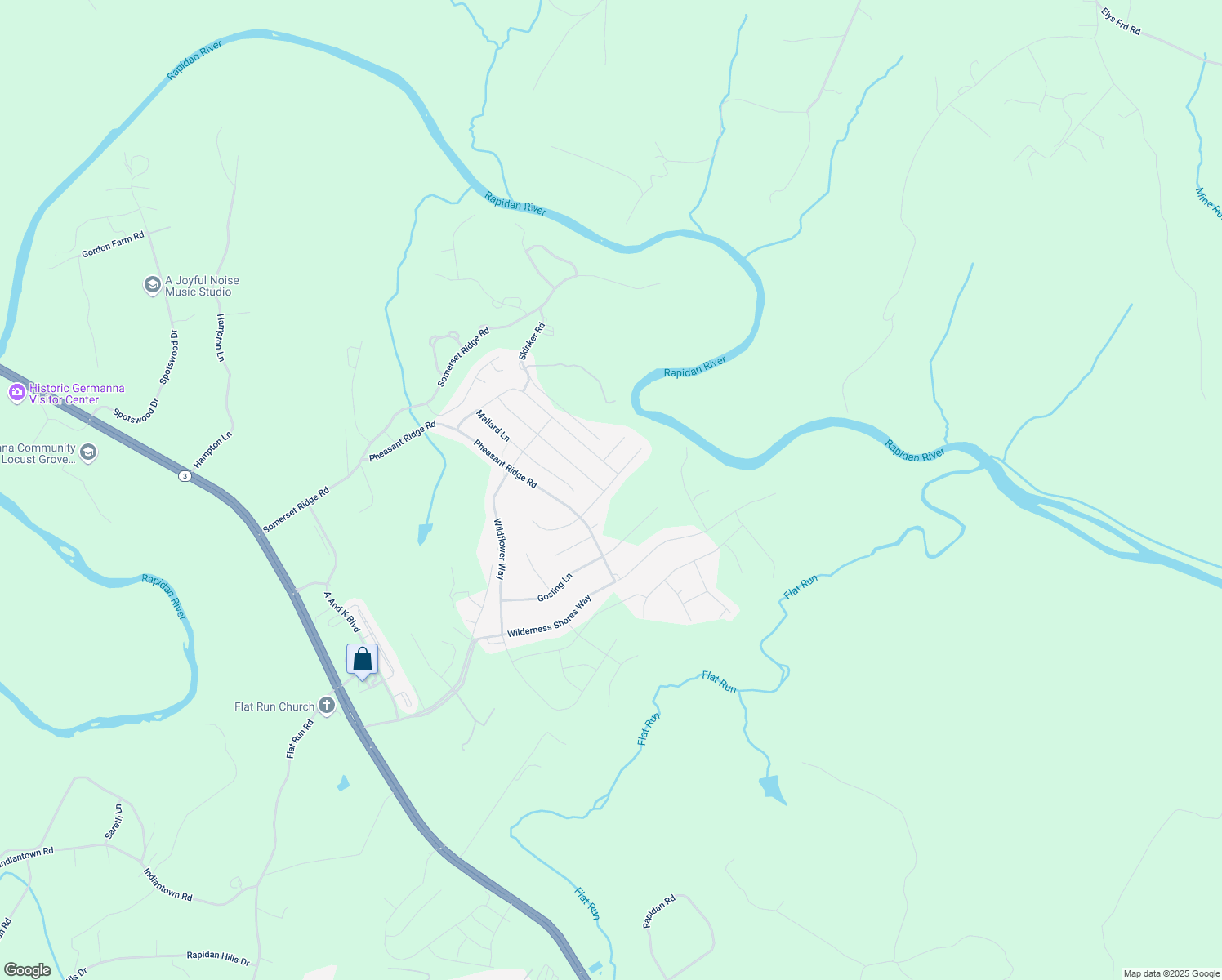 map of restaurants, bars, coffee shops, grocery stores, and more near 35436 Quail Meadow Lane in Locust Grove
