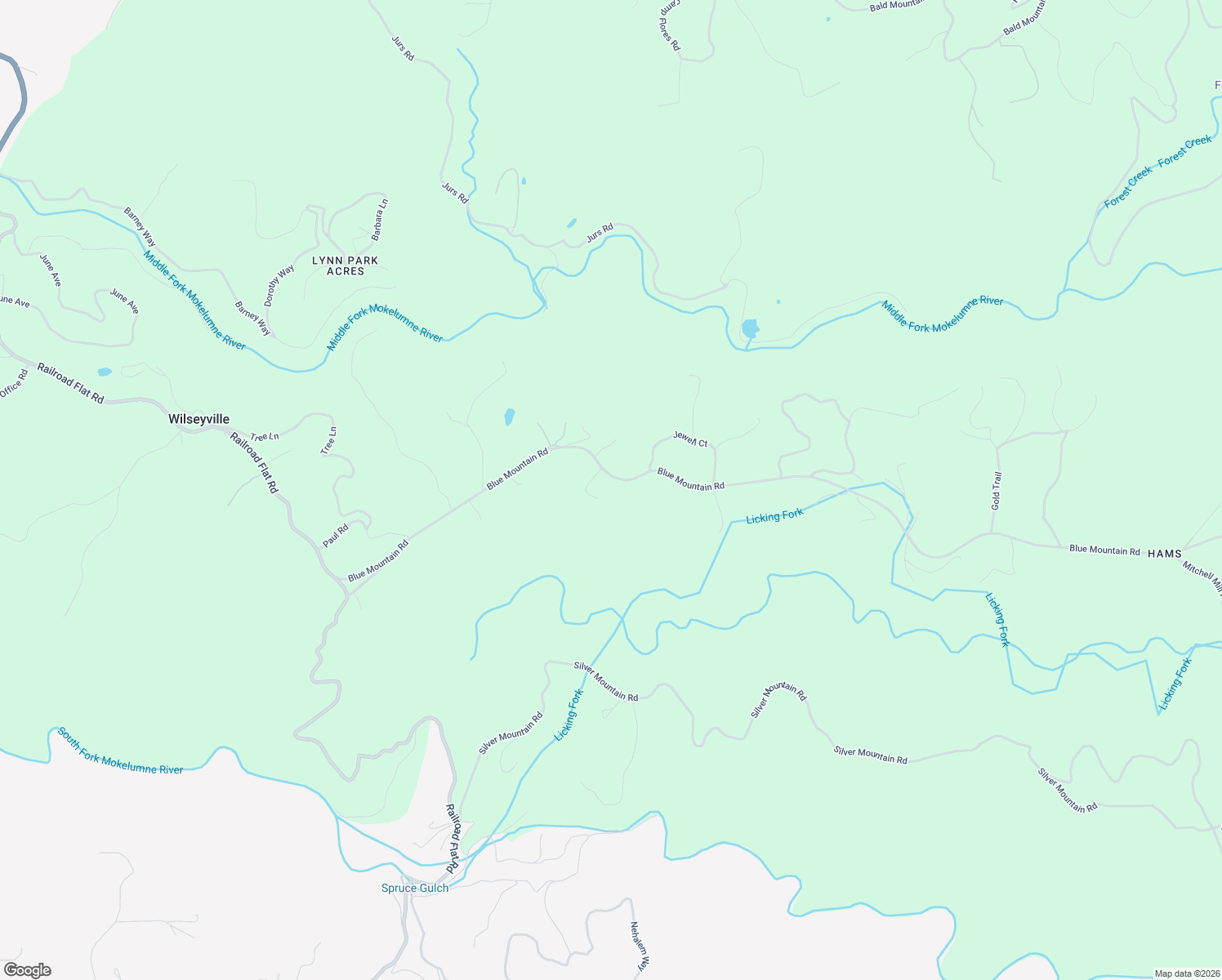 map of restaurants, bars, coffee shops, grocery stores, and more near 4413 Eazy Bird Road in Wilseyville
