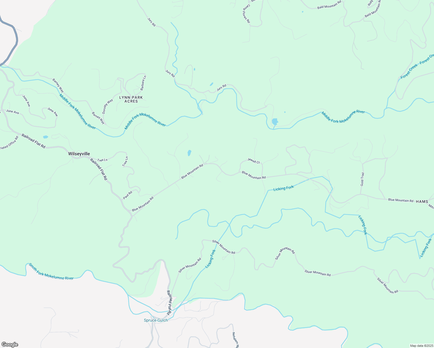 map of restaurants, bars, coffee shops, grocery stores, and more near 4413 Eazy Bird Road in Wilseyville