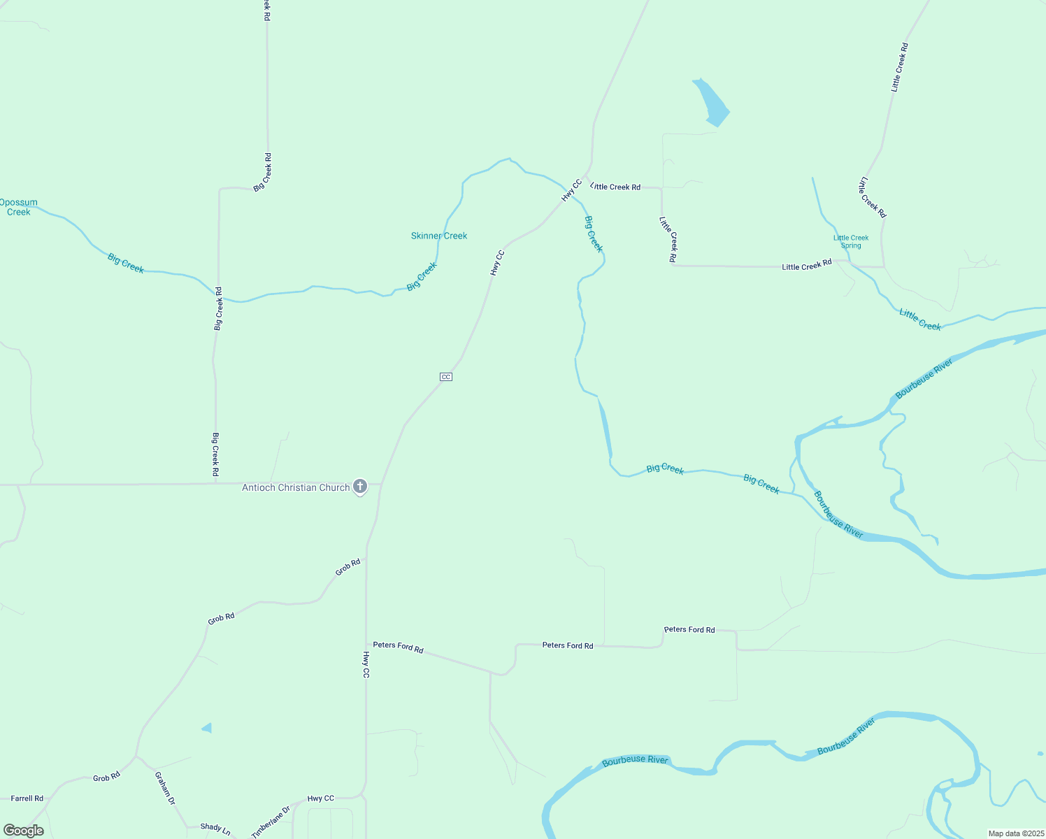 map of restaurants, bars, coffee shops, grocery stores, and more near 6762 Highway CC in Leslie