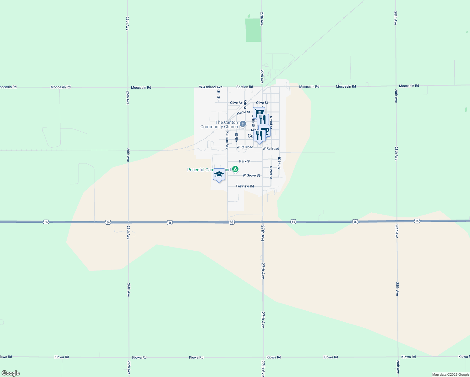 map of restaurants, bars, coffee shops, grocery stores, and more near 119 Fairview Road in Canton