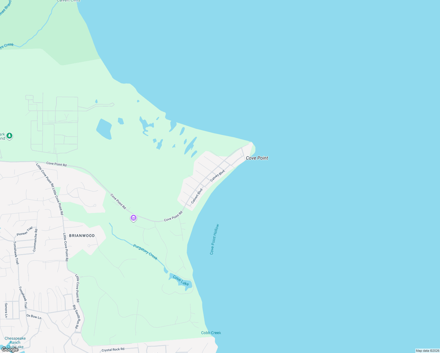 map of restaurants, bars, coffee shops, grocery stores, and more near 11032 Cedar Drive in Lusby