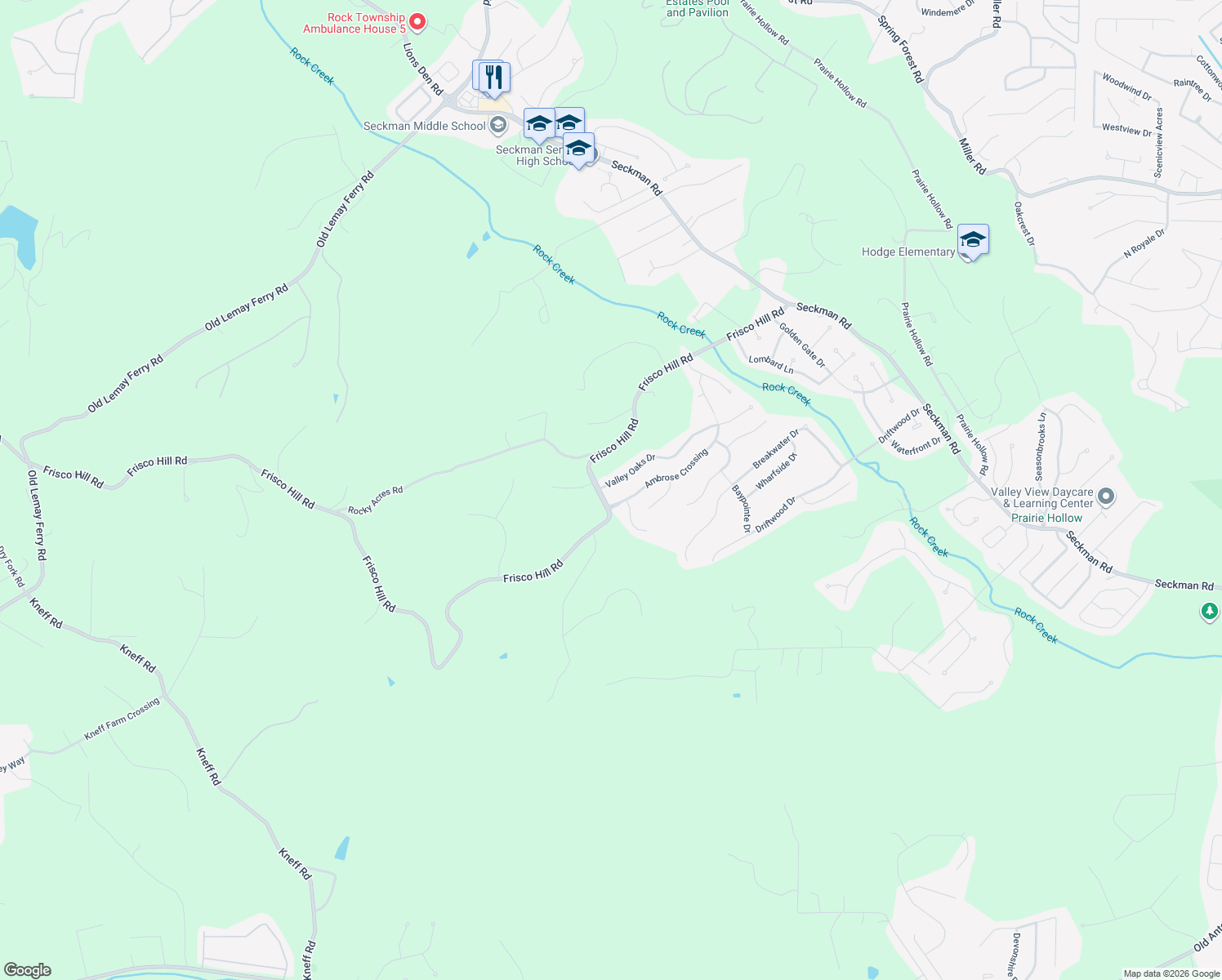 map of restaurants, bars, coffee shops, grocery stores, and more near 3118 Valley Oakes Drive in Imperial
