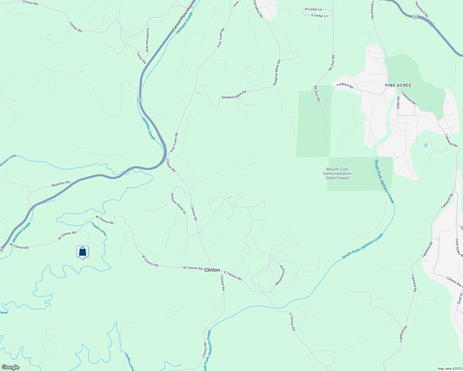 map of restaurants, bars, coffee shops, grocery stores, and more near 12400 Mierkey Road in Jackson